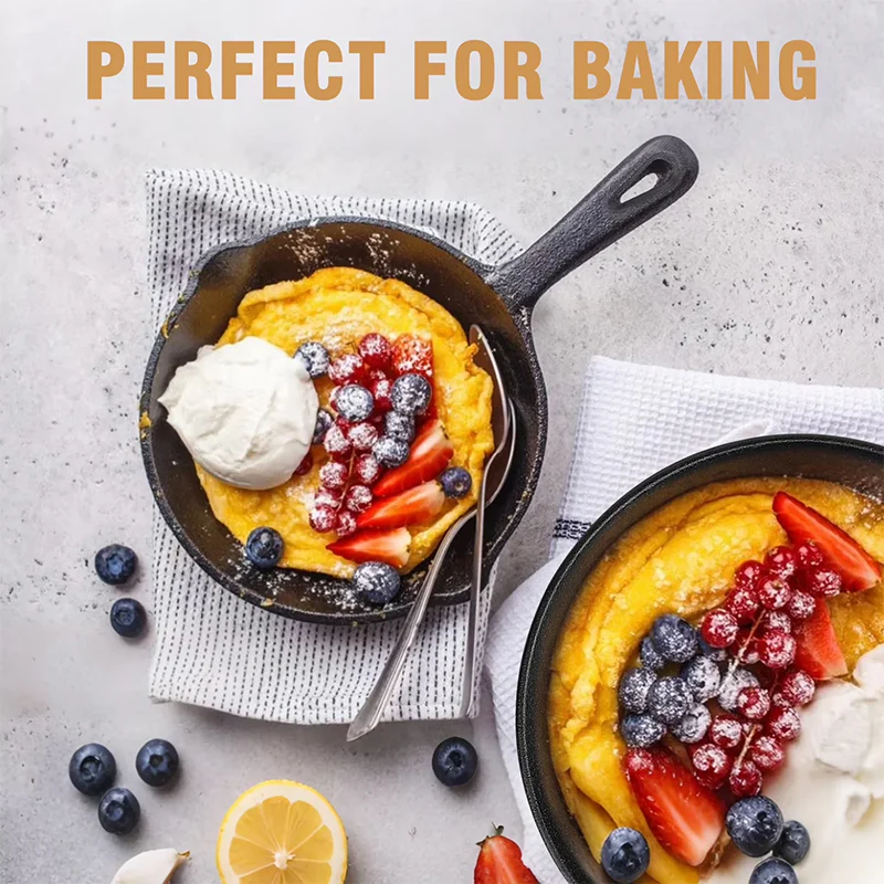 Sakerplus® Pre-Seasoned Cast Iron Skillet Set - Image 5