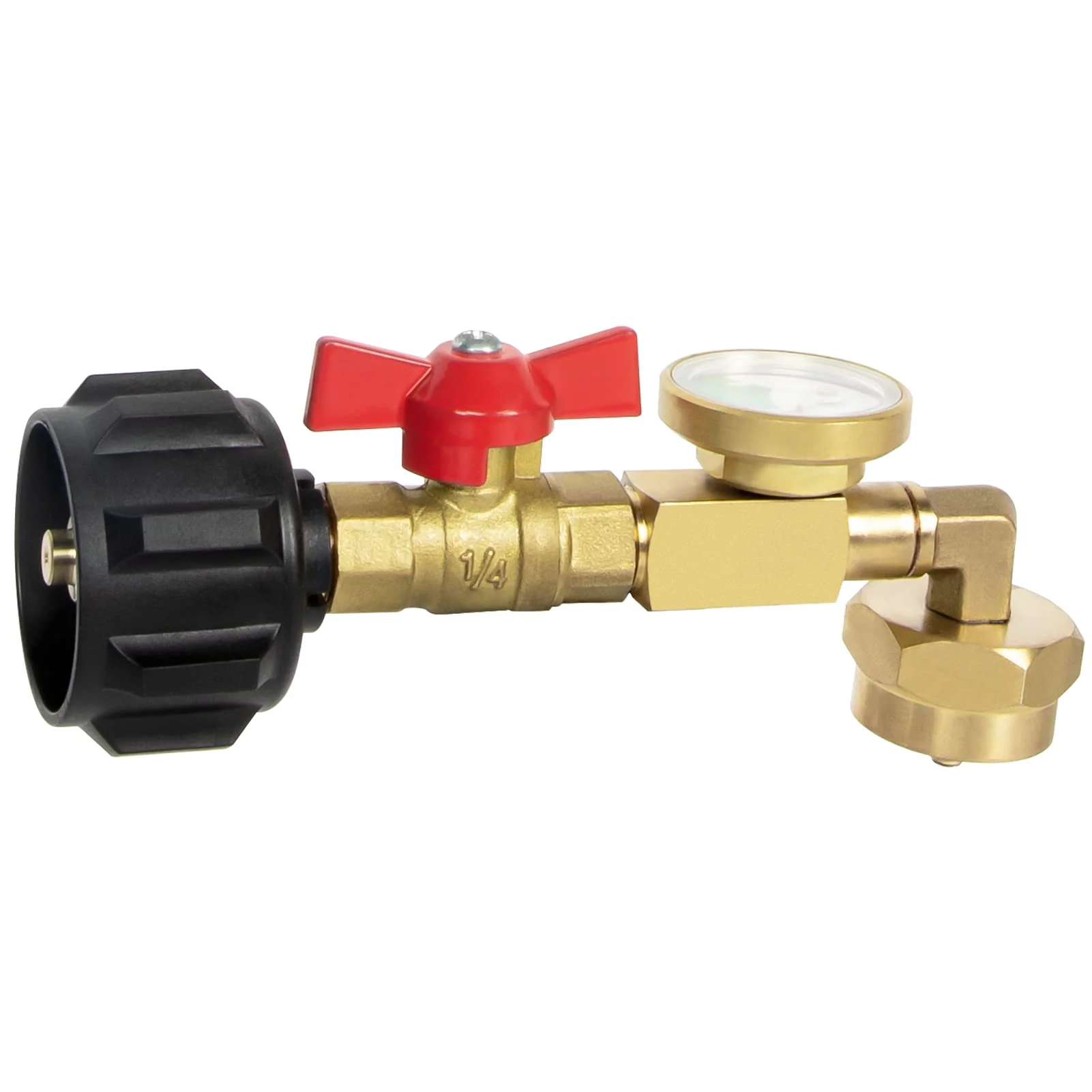 SakerplusĀ® Propane Refill Adapter With Ball Valve