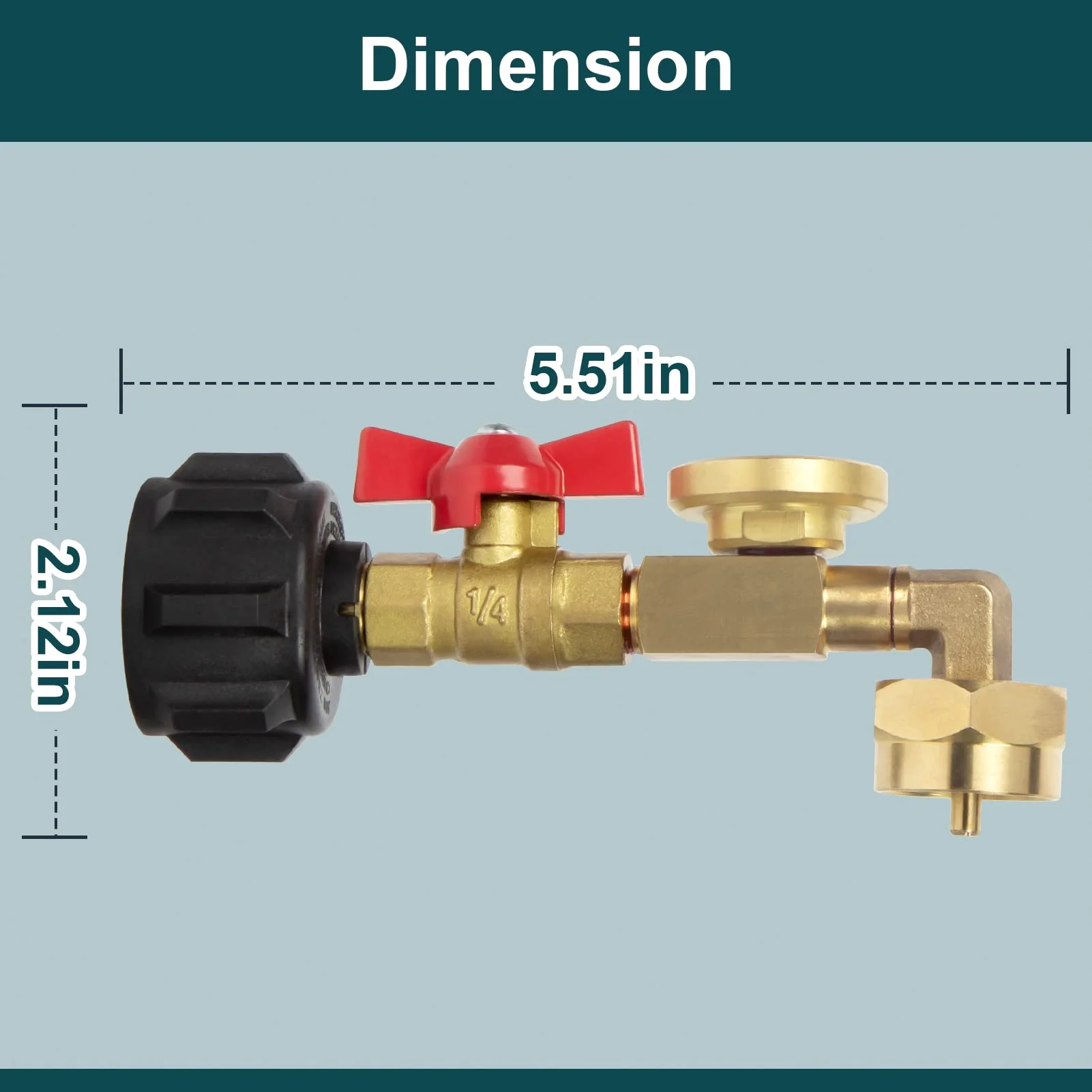 SakerplusĀ® Propane Refill Adapter With Ball Valve - Image 6
