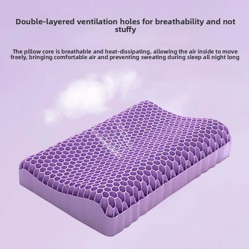SakerplusĀ® Purple Gel Latex Neck Pillow - Image 11