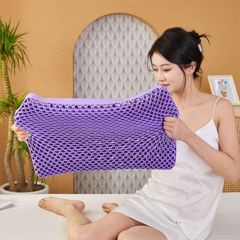 SakerplusĀ® Purple Gel Latex Neck Pillow - Image 2