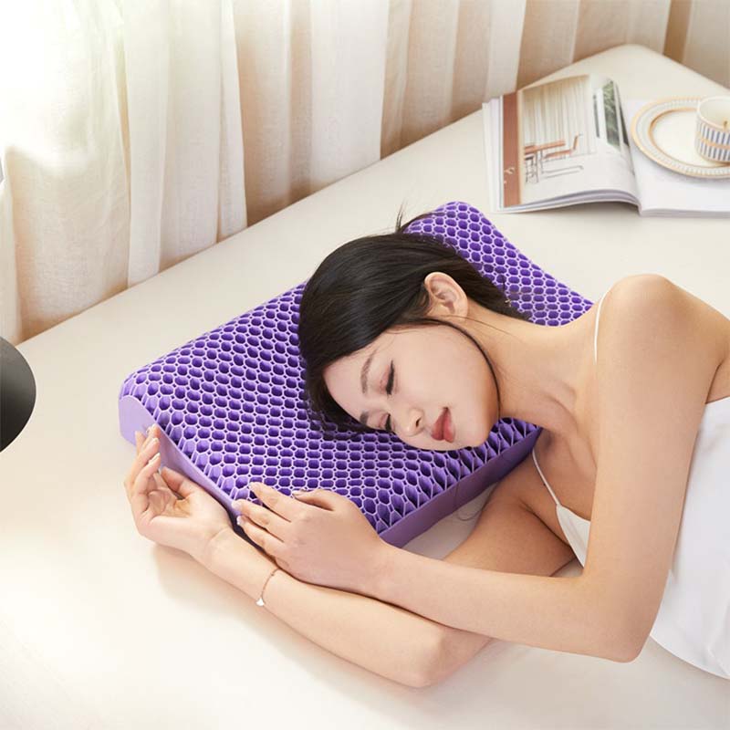 SakerplusĀ® Purple Gel Latex Neck Pillow - Image 3