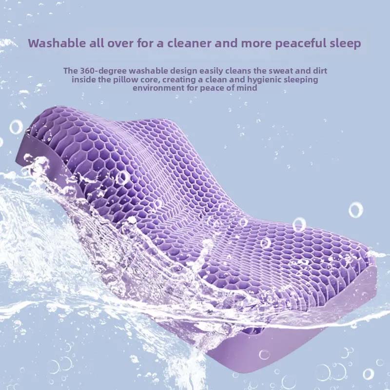 SakerplusĀ® Purple Gel Latex Neck Pillow - Image 9
