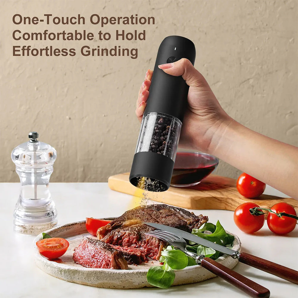SakerplusĀ® Rechargeable Automatic Adjustable Electric Pepper Grinder - Image 2