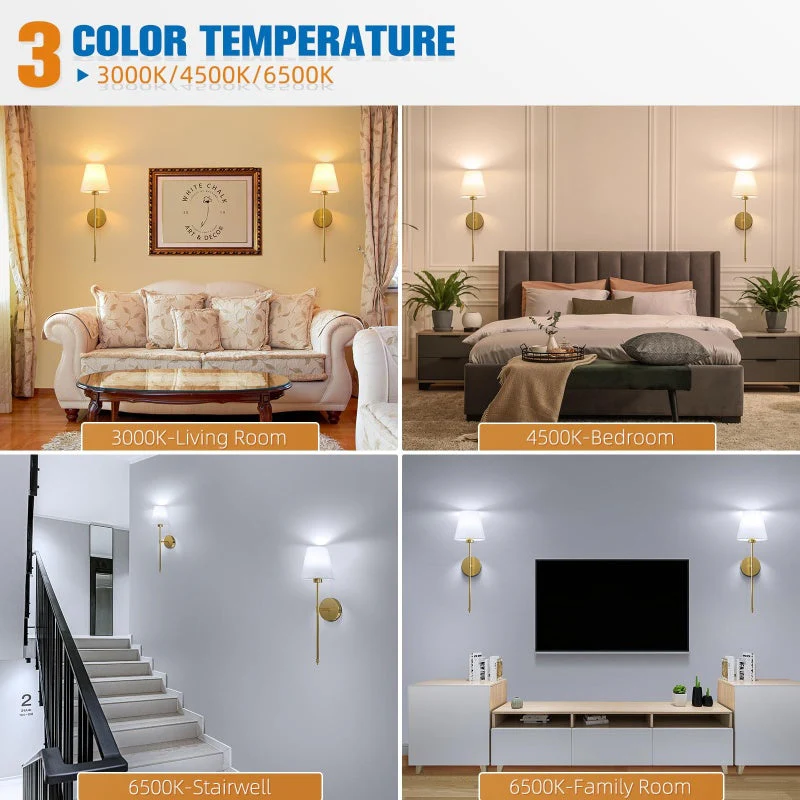 Sakerplus® Rechargeable Battery Operated Wall Sconces - Image 6