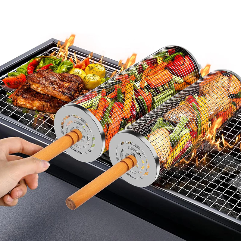 Sakerplus® Rolling Grill Basket Set - Image 8