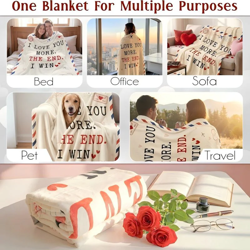 Sakerplus® Romantic Love Throw Blanket for Couples - Image 6