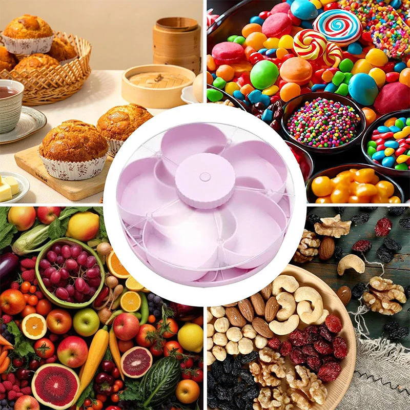 Sakerplus® Rotating Divided Snack Serving Tray - Image 4