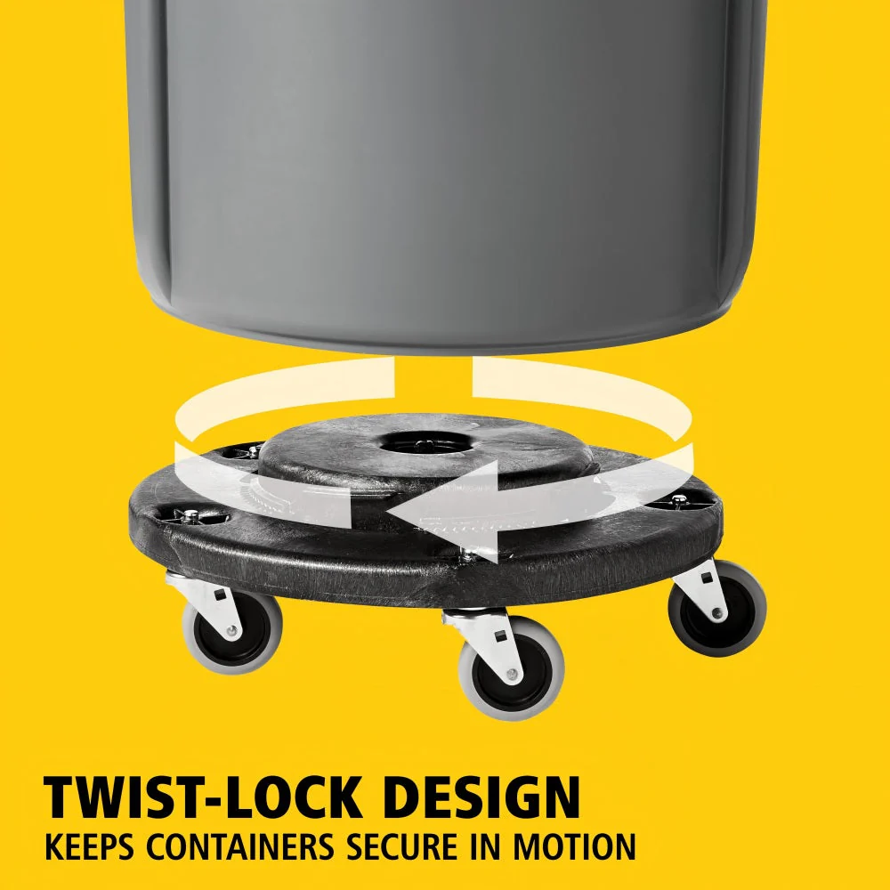SakerplusĀ® Round Trash Can Dolly Cart - Image 4