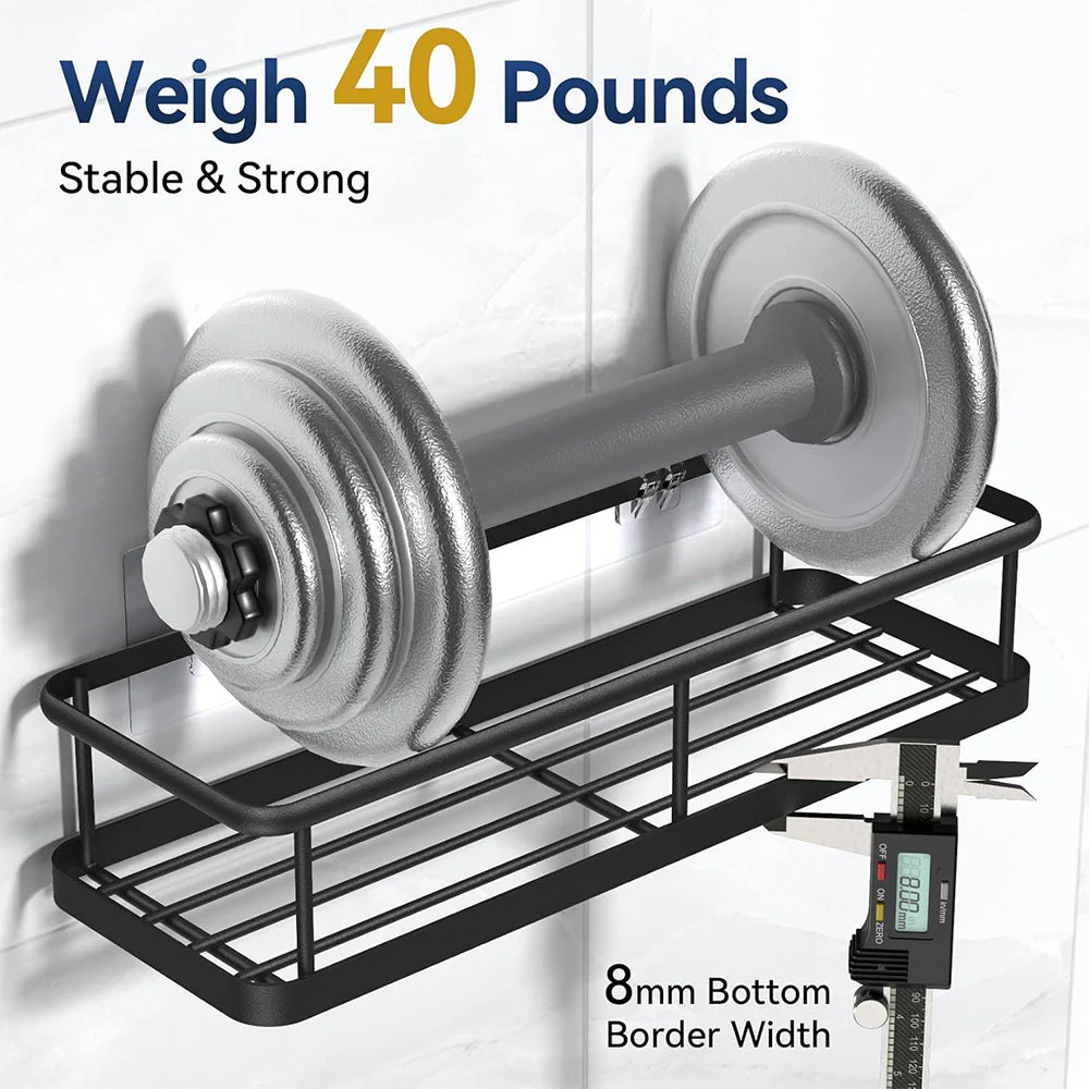 SakerplusĀ® Rustproof Shower Caddy Storage Set - Image 4