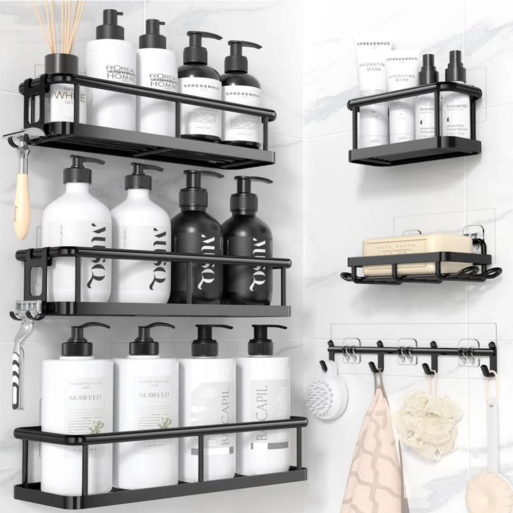SakerplusĀ® Rustproof Shower Caddy Storage Set - Image 8
