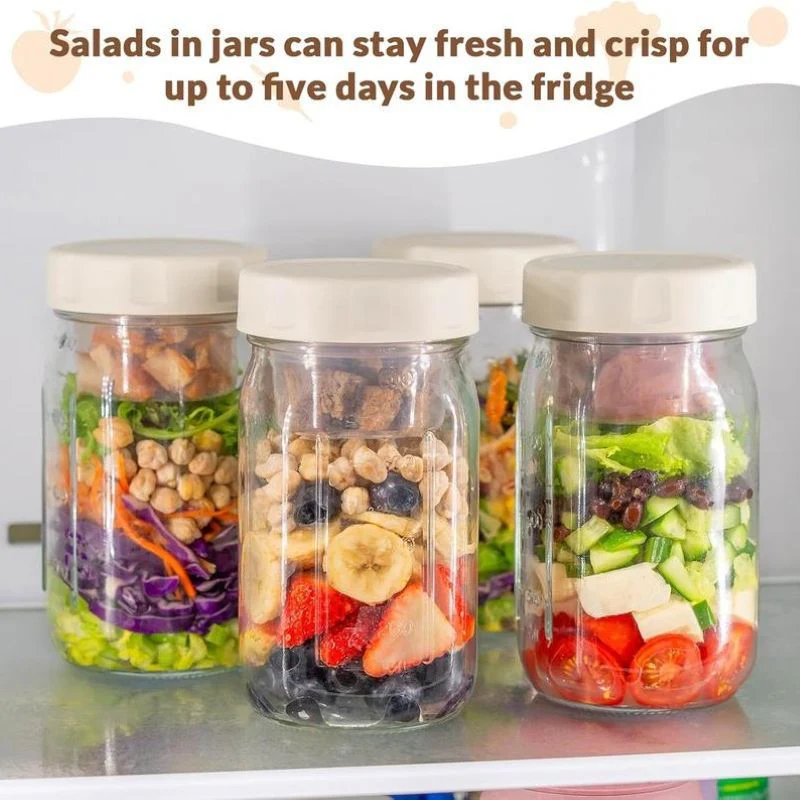 Sakerplus® Salad Dressing Container Glass Jars - Image 6