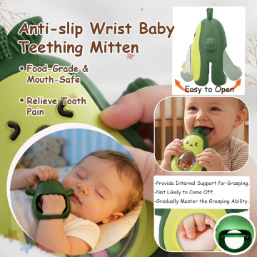 Sakerplus® Silicone Avocado Baby Teething Toy - Image 3