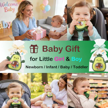 Sakerplus® Silicone Avocado Baby Teething Toy - Image 5