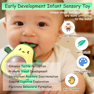 Sakerplus® Silicone Avocado Baby Teething Toy - Image 7