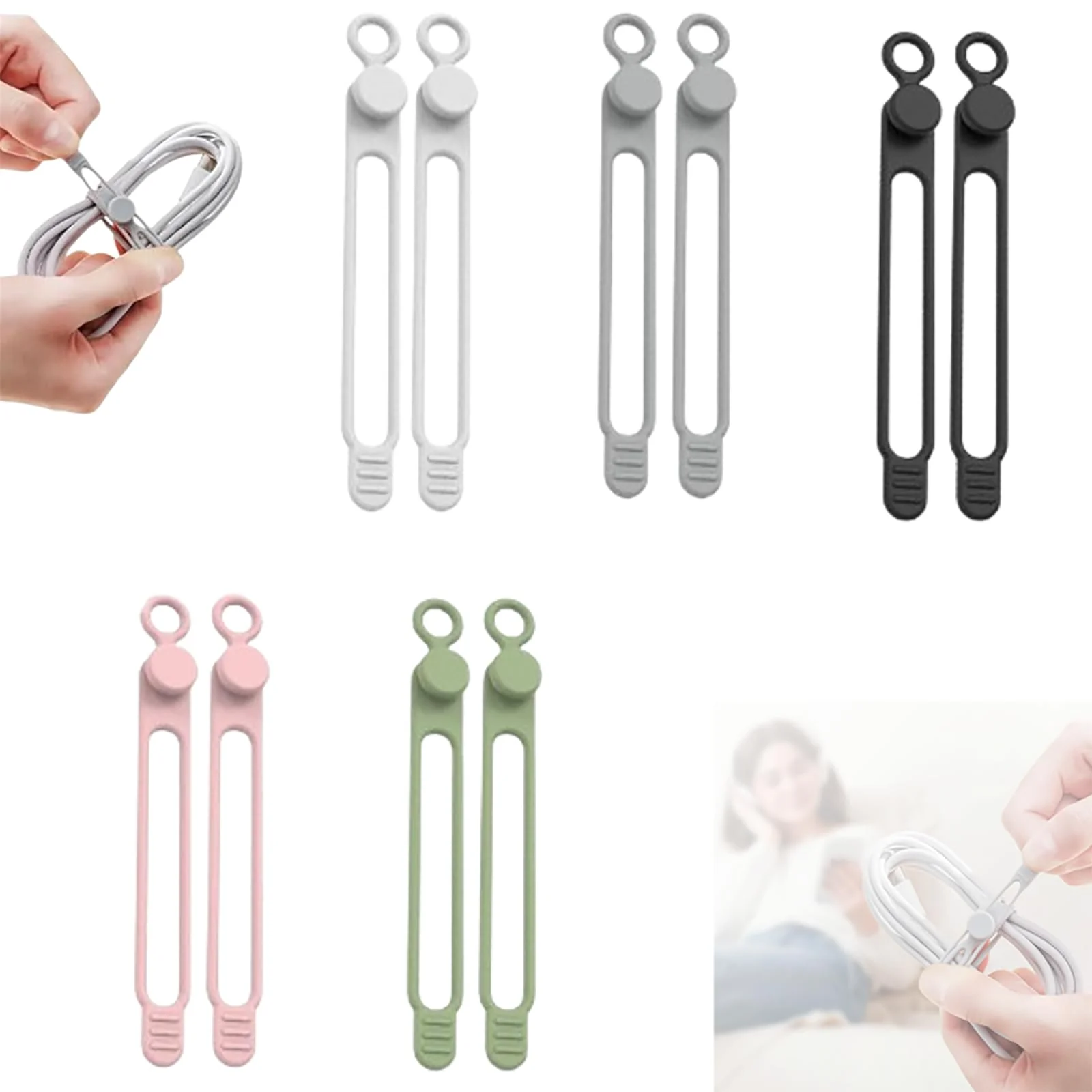 Sakerplus® Silicone Cable Organizer For Cables - Image 2