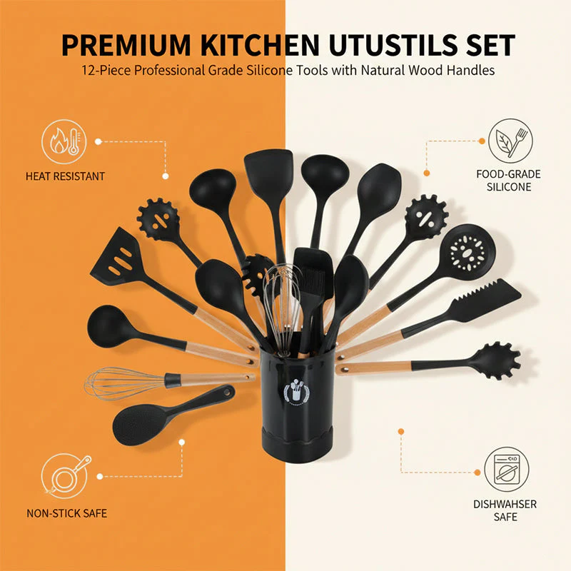 Sakerplus® Silicone Kitchen Utensil Set - Image 8