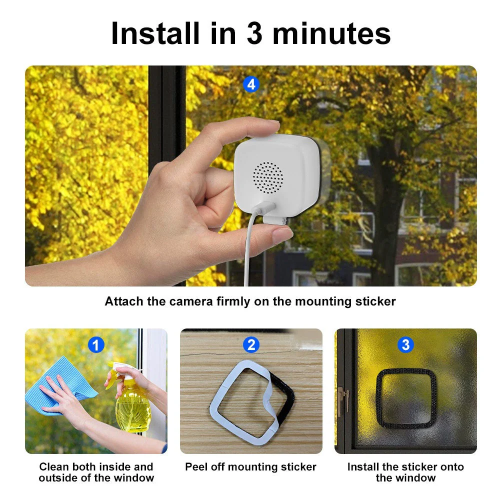 SakerplusĀ® Smart 2K Window Security Camera - Image 5