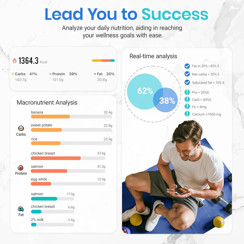 Sakerplus® Smart Nutrition Tracking Kitchen Scale - Image 7