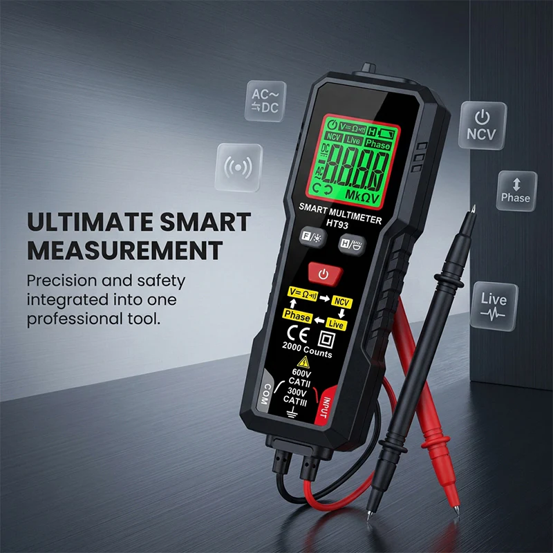 Sakerplus® Smart TRMS Digital Voltage Tester Multimeter - Image 8