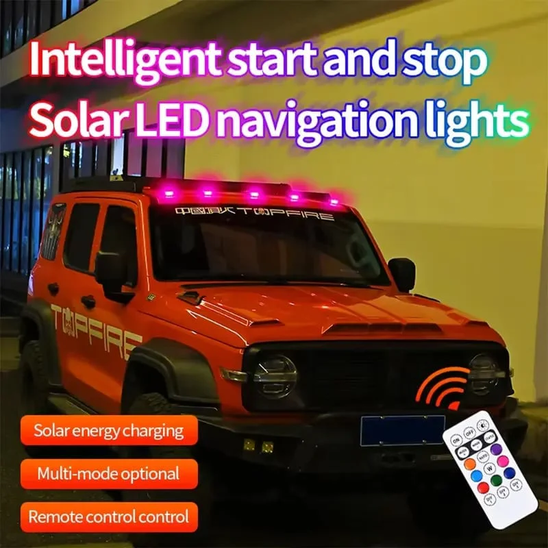 Sakerplus® Solar Car Roof RGB Strobe Light - Image 11