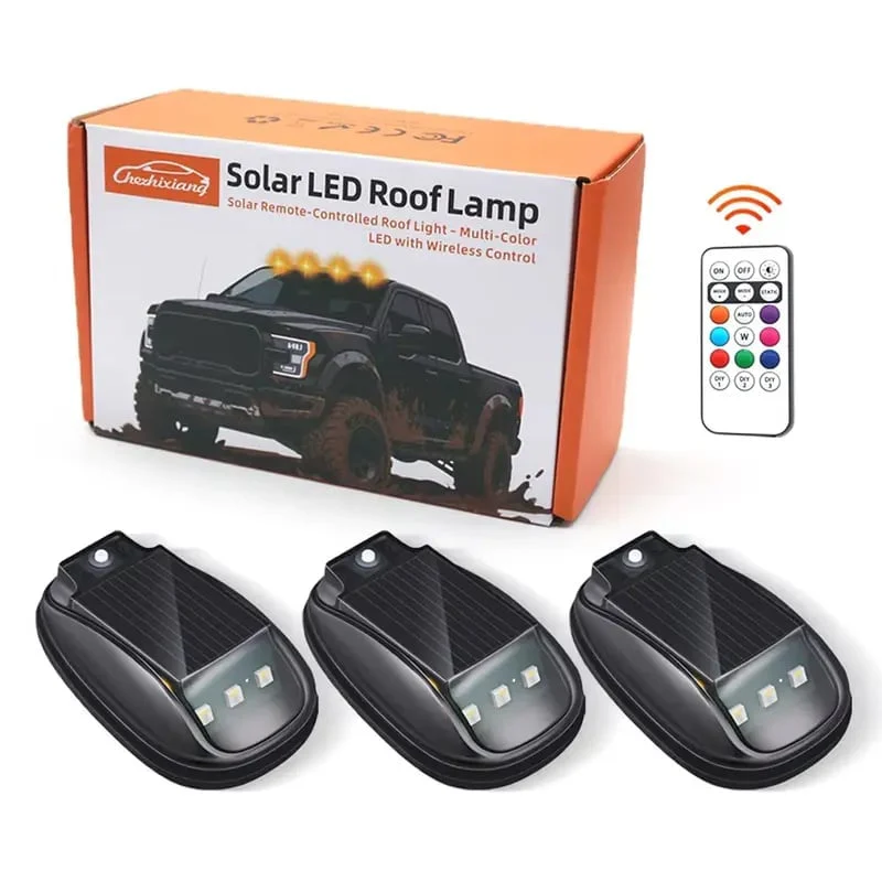 Sakerplus® Solar Car Roof RGB Strobe Light - Image 16