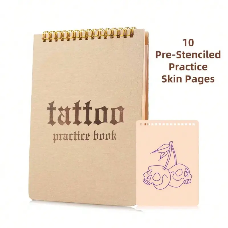 SakerplusĀ® Spiral Bound Tattoo Practice Skin Book