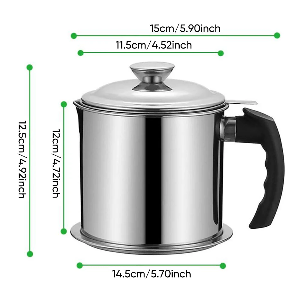SakerplusĀ® Stainless Steel Oil Pot with Filter - Image 15