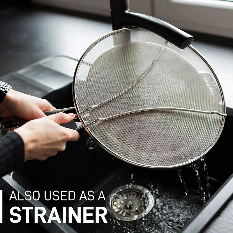 Sakerplus® Stainless Steel Splatter Screen Frying Pan - Image 5