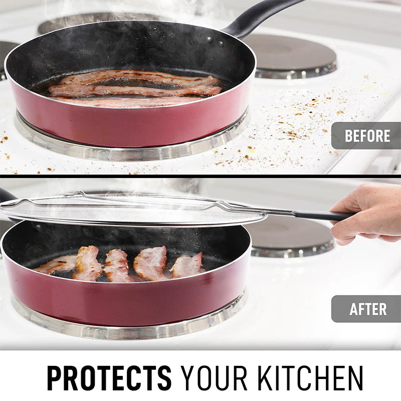 Sakerplus® Stainless Steel Splatter Screen Frying Pan - Image 8