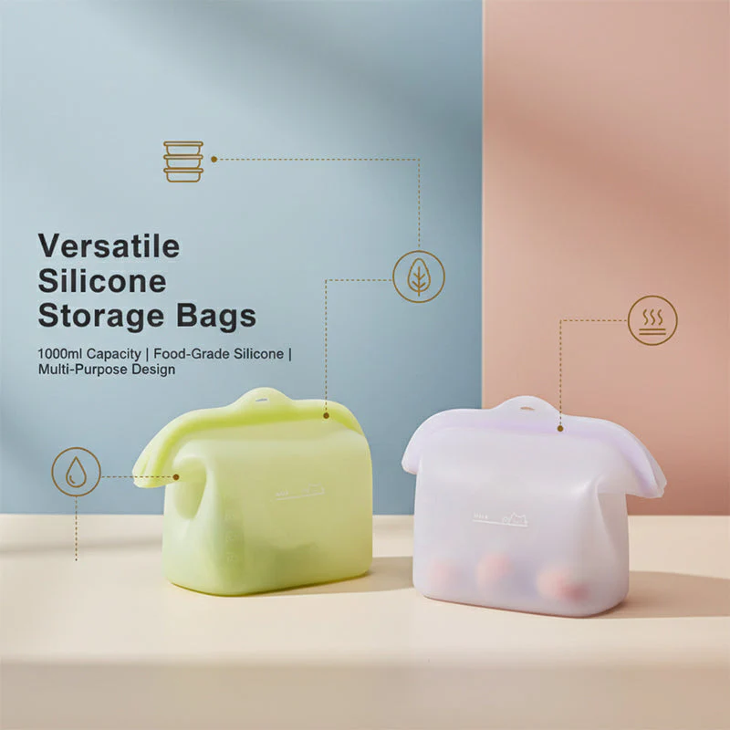 Sakerplus® Stand Up Silicone Food Storage Bag - Image 2