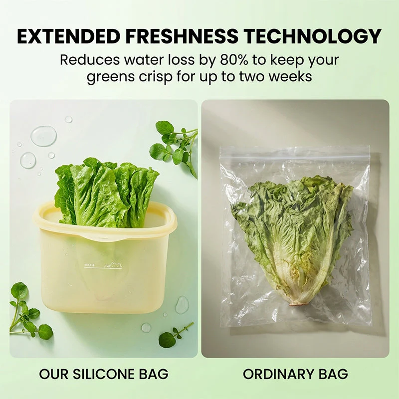Sakerplus® Stand Up Silicone Food Storage Bag - Image 4