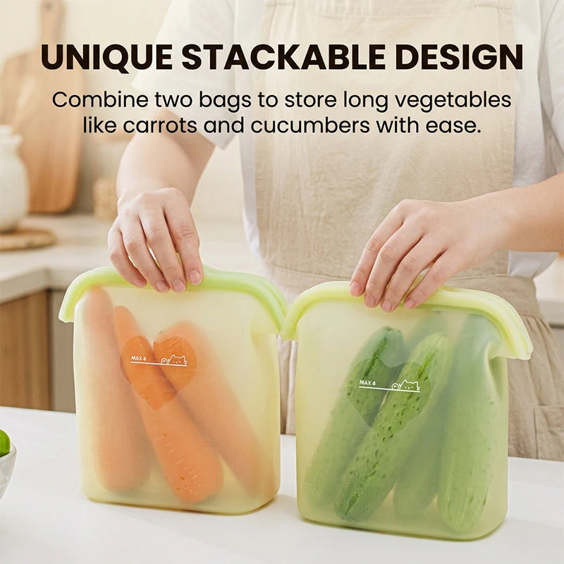 Sakerplus® Stand Up Silicone Food Storage Bag - Image 5
