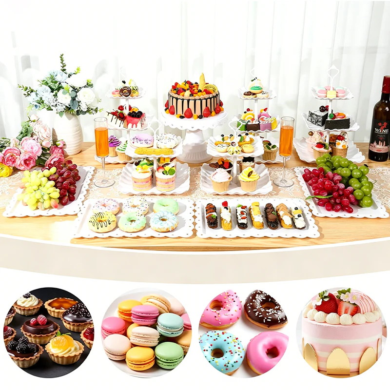 SakerplusĀ® Tiered Cake Stand Dessert Display Set - Image 3