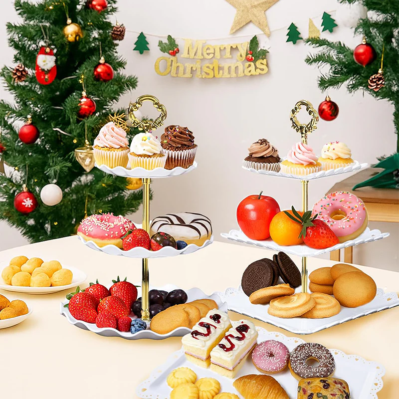 SakerplusĀ® Tiered Cake Stand Dessert Display Set - Image 7