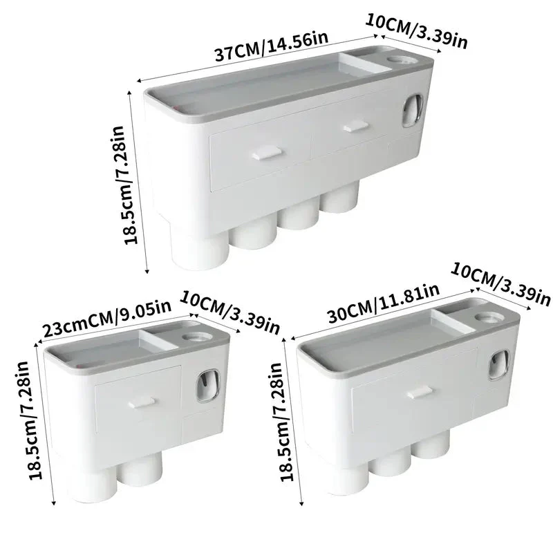 Sakerplus® Tooth Brush Holder For Bathroom Wall Mounted - Image 3
