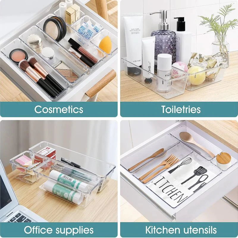 SakerplusĀ® Transparent Drawer Organizer Storage Set - Image 3