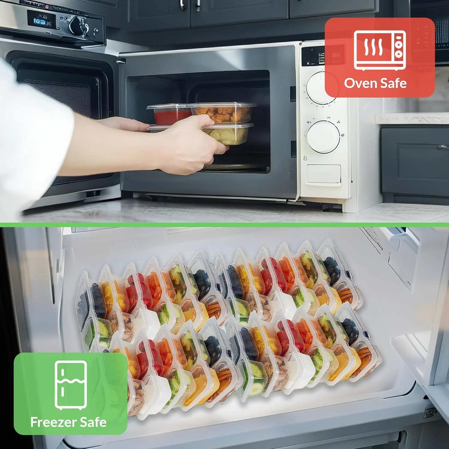 Sakerplus® Two Compartment Snackle Box Container - Image 3