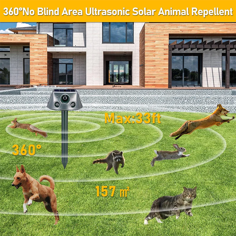 Sakerplus® Ultrasonic Garden Animal Repeller Device - Image 6