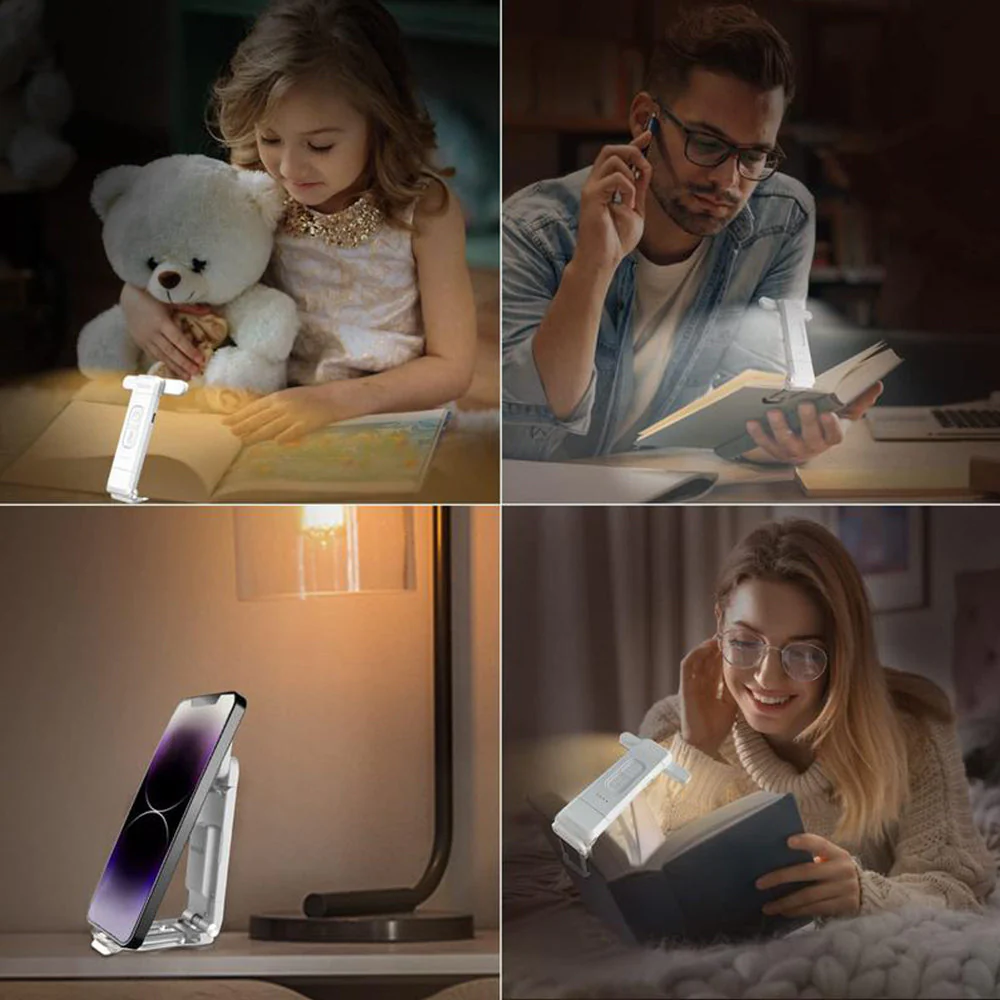 SakerplusĀ® USB Rechargeable Clip-On Reading Light - Image 9