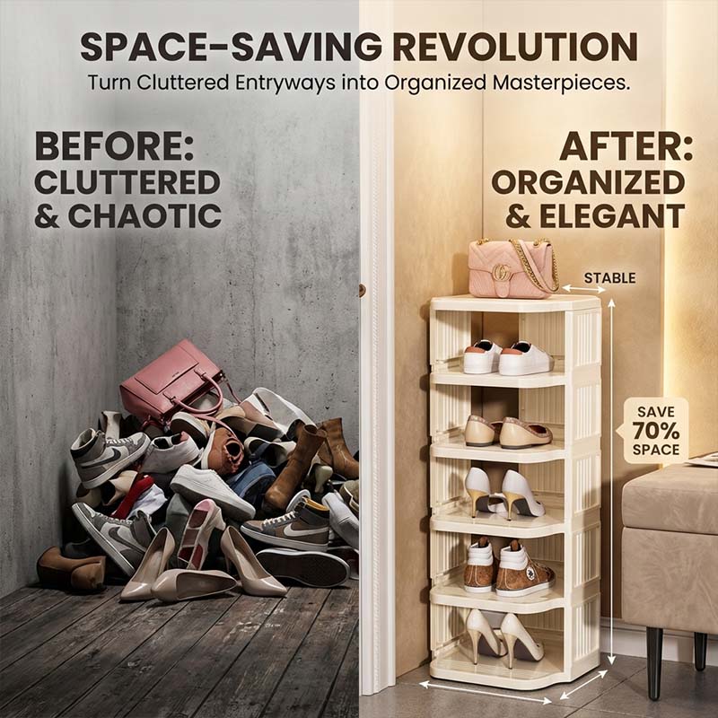 SakerplusĀ® Vertical Plastic Shoe Rack Organizer - Image 10