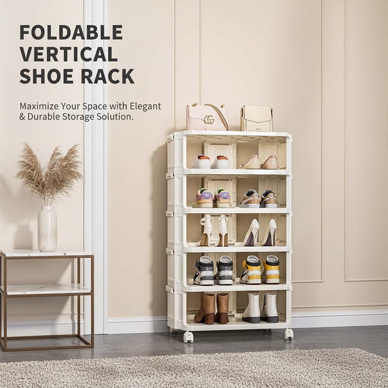 SakerplusĀ® Vertical Plastic Shoe Rack Organizer - Image 9