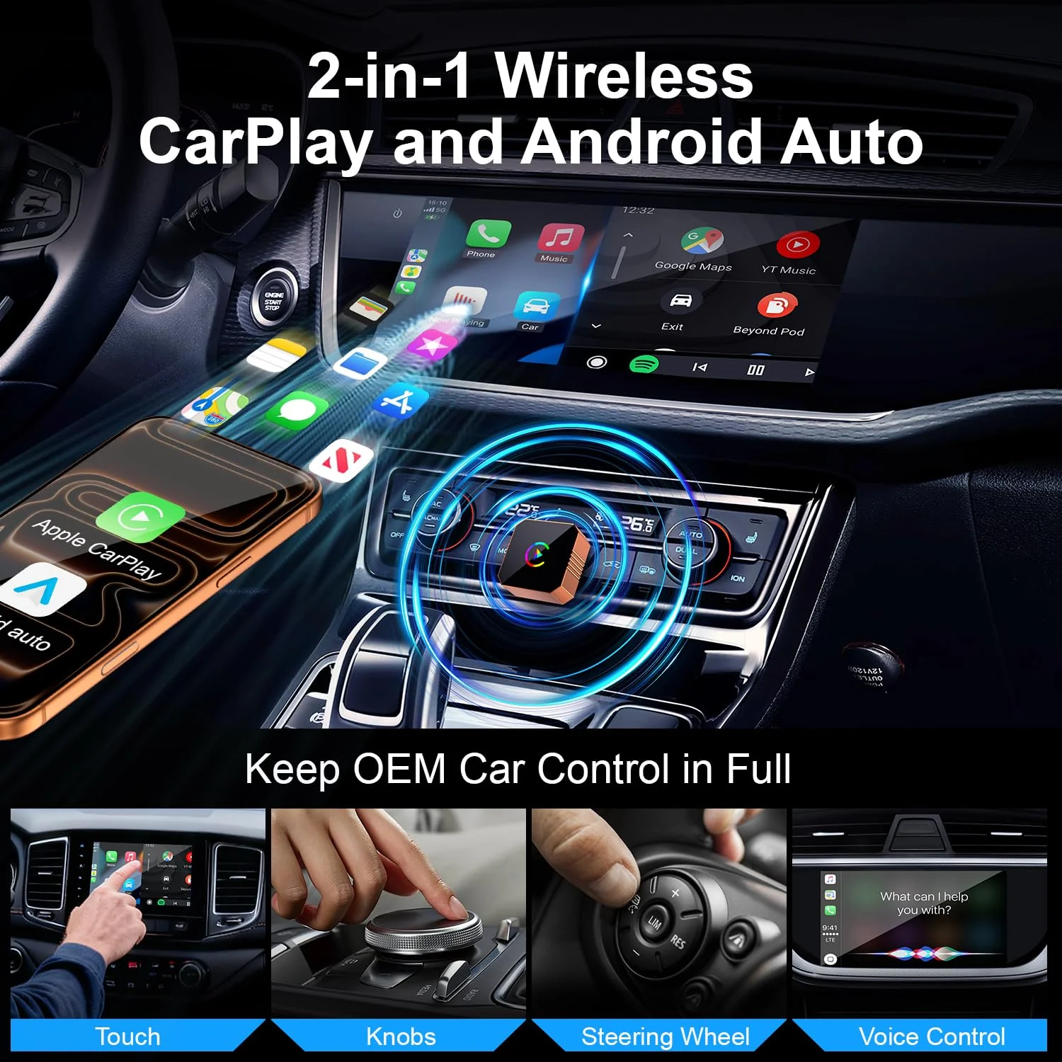 Sakerplus® Wireless Carplay Adapter Upgrade - Image 3