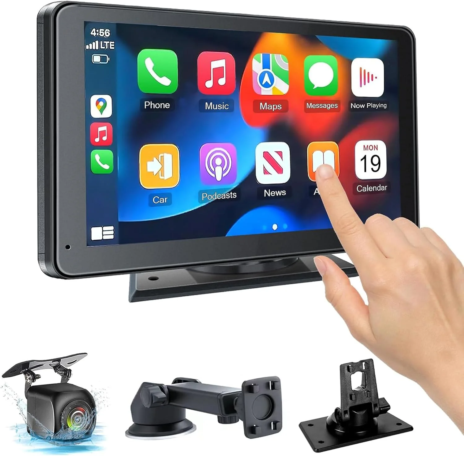 Sakerplus® Wireless CarPlay Portable Touchscreen Stereo - Image 2