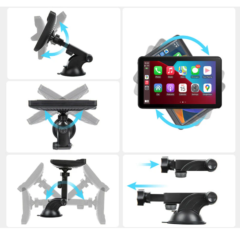 Sakerplus® Wireless CarPlay Portable Touchscreen Stereo - Image 3