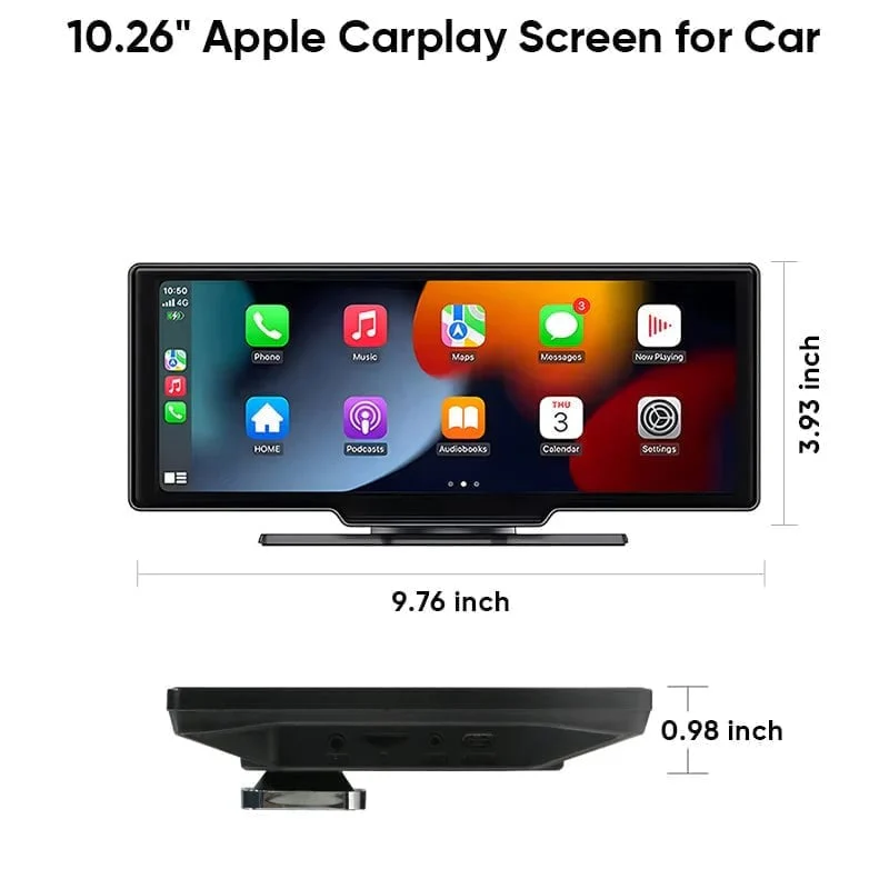 SakerplusĀ® Wireless Carplay Screen With 4K Dashcam - Image 10