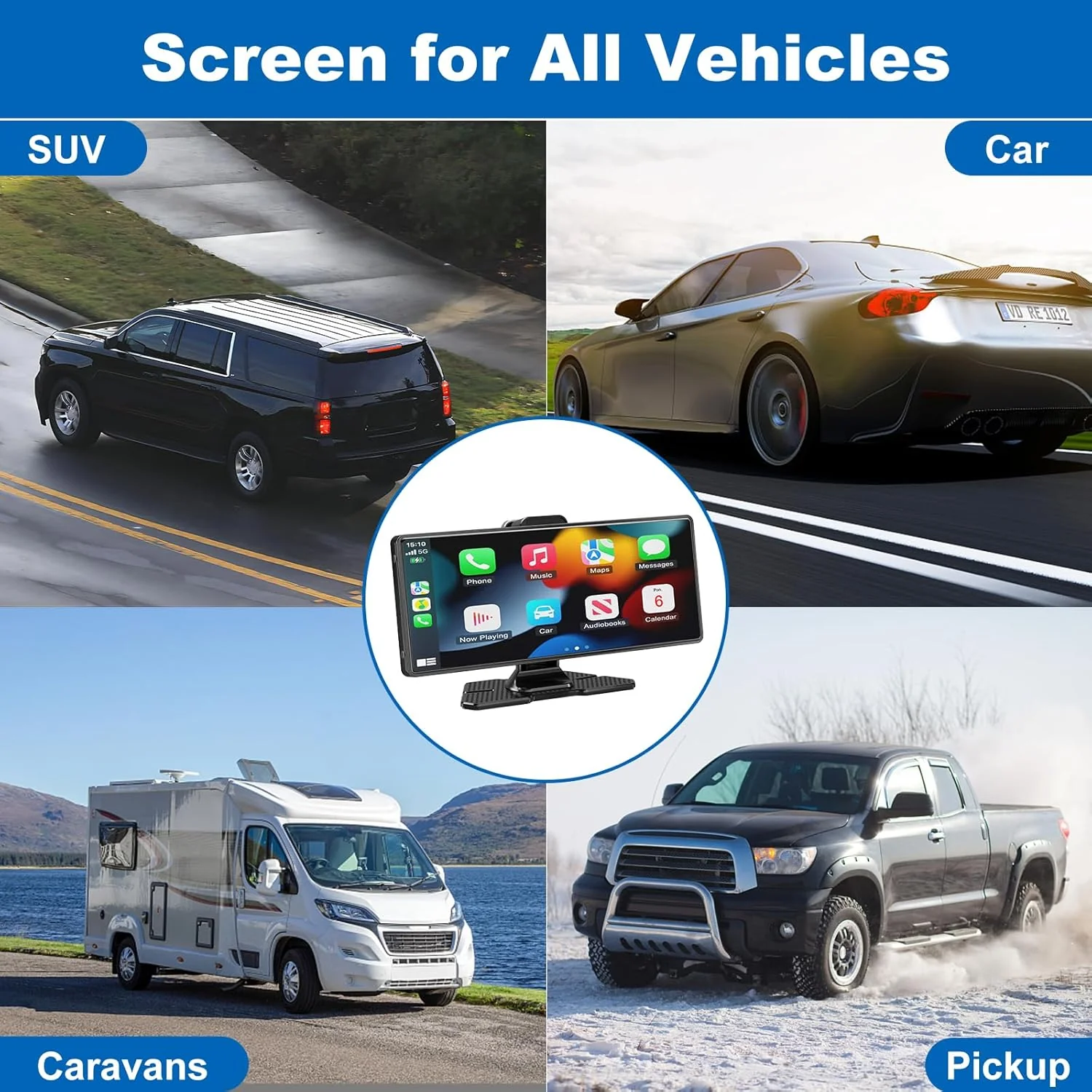 SakerplusĀ® Wireless Carplay Screen With 4K Dashcam - Image 6