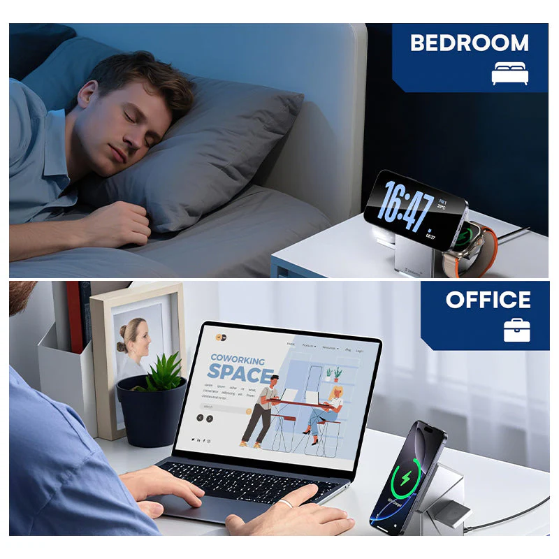 Sakerplus 3 in 1 Charging Station for Apple - Image 4