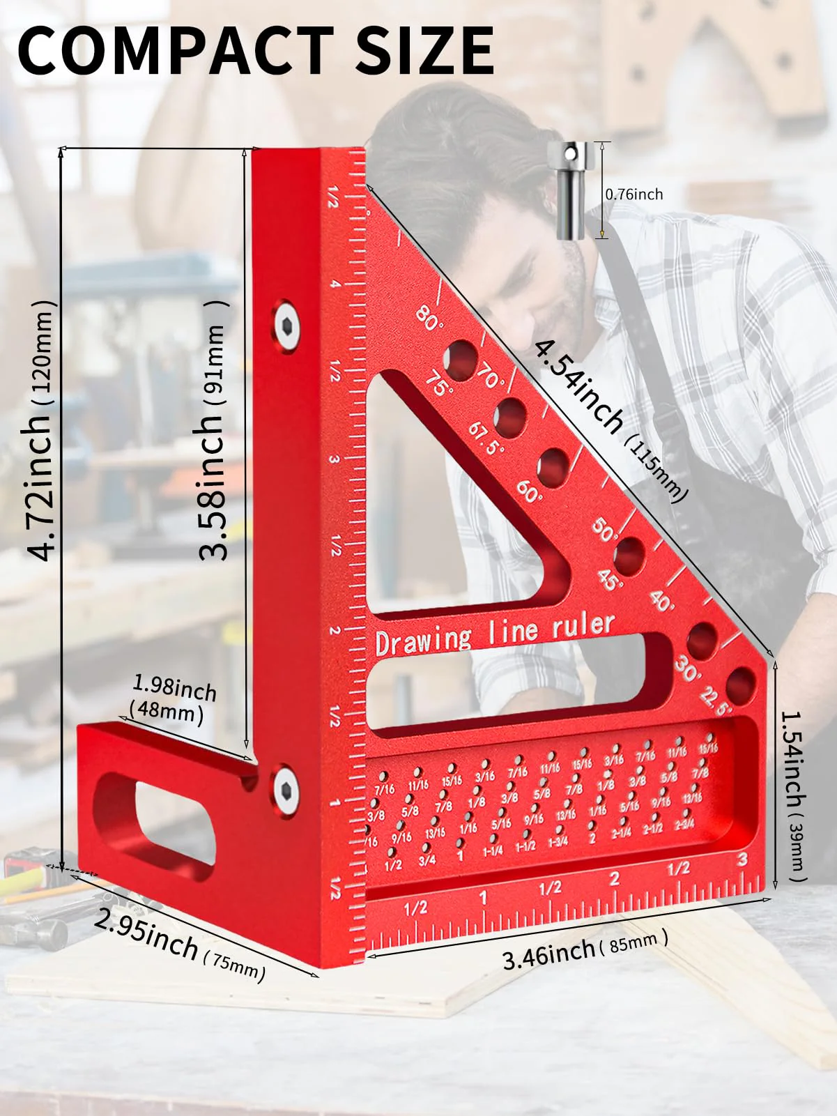 Sakerplus 3D Multi Angle Carpenter Square Ruler - Image 2