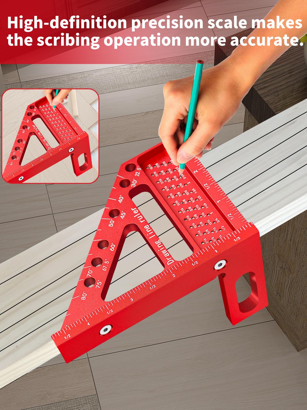 Sakerplus 3D Multi Angle Carpenter Square Ruler - Image 3